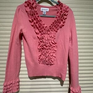 Bloomingdale's Pink Cashmere Crewneck Sweater